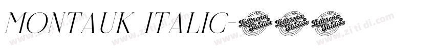Montauk Italic字体转换